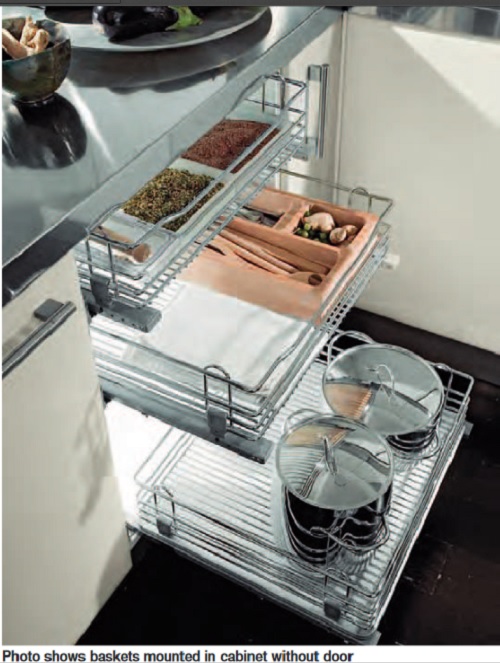 Kitchen Pull Out Wire Storage Basket VIBO solmer.co.uk